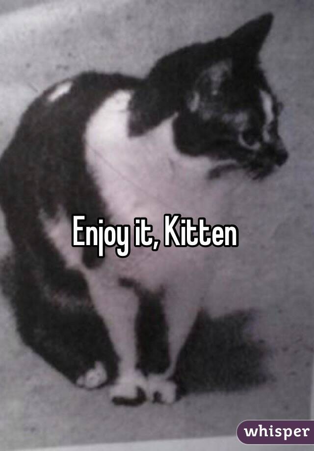Enjoy it, Kitten