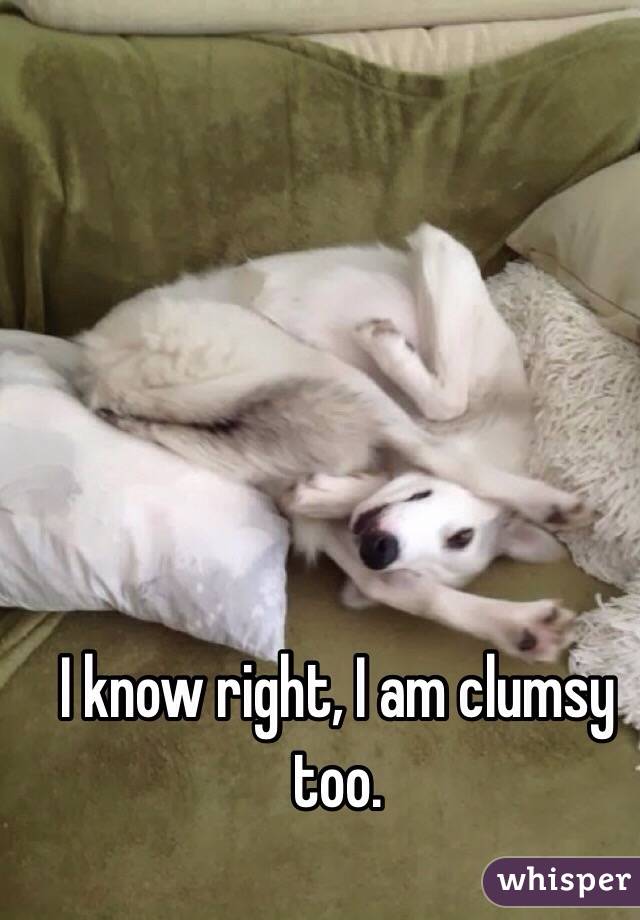 I know right, I am clumsy too.
