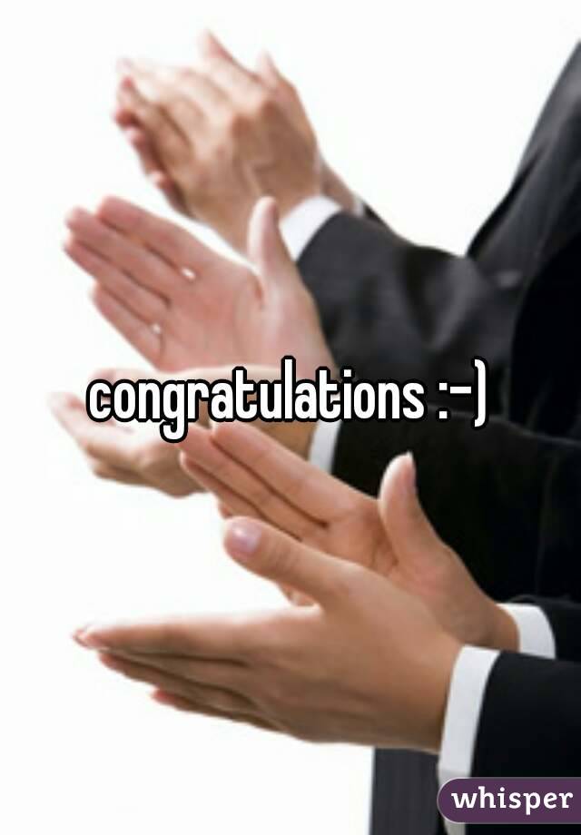 congratulations :-)