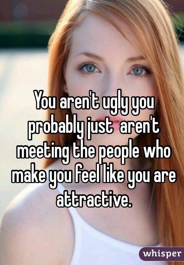 You aren't ugly you probably just  aren't meeting the people who make you feel like you are attractive. 