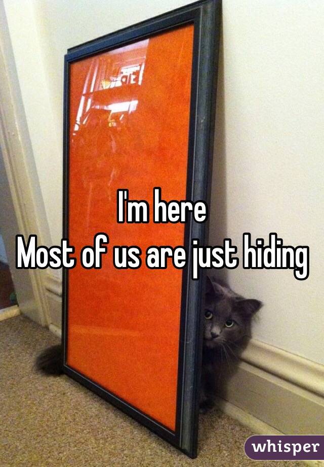I'm here 
Most of us are just hiding 