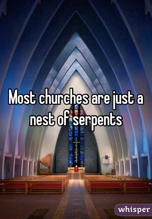 Most churches are just a nest of serpents
