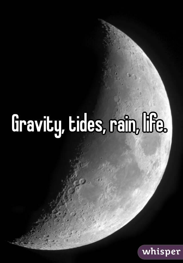 Gravity, tides, rain, life. 