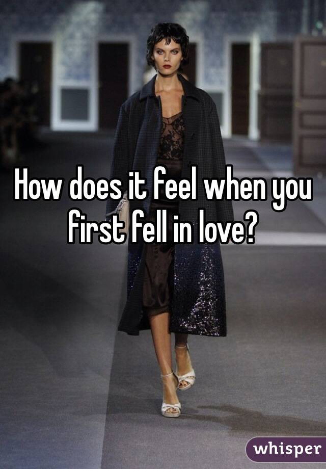 How does it feel when you first fell in love? 
 