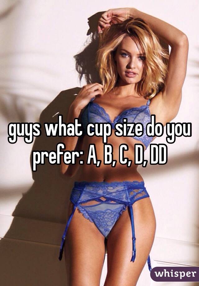 guys what cup size do you prefer: A, B, C, D, DD