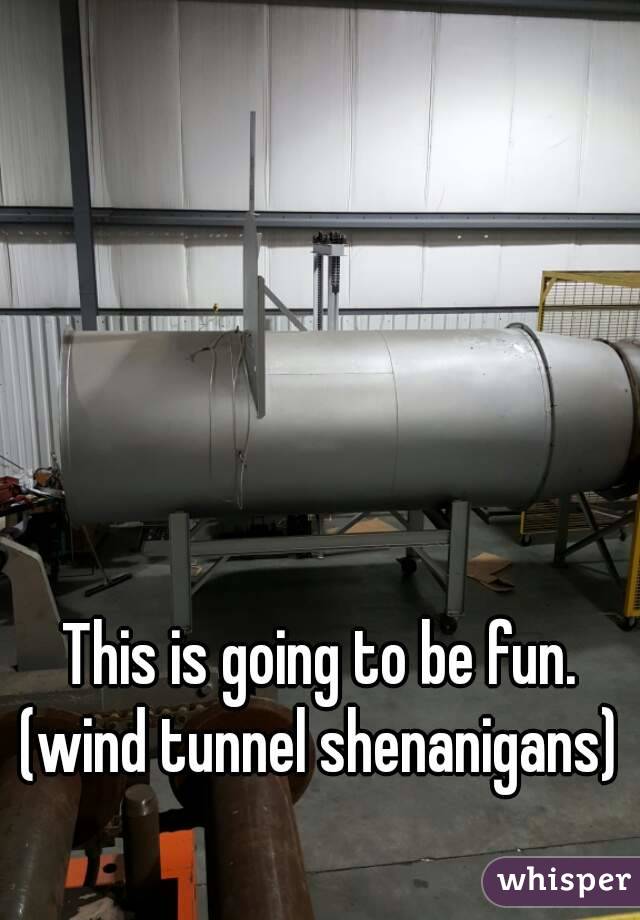 This is going to be fun. (wind tunnel shenanigans) 