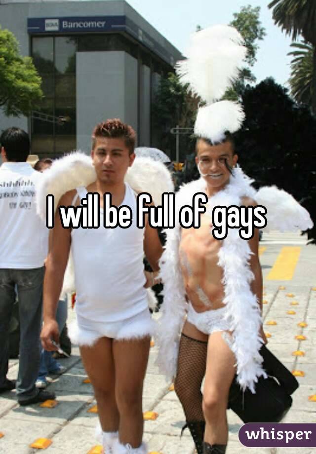 I will be full of gays