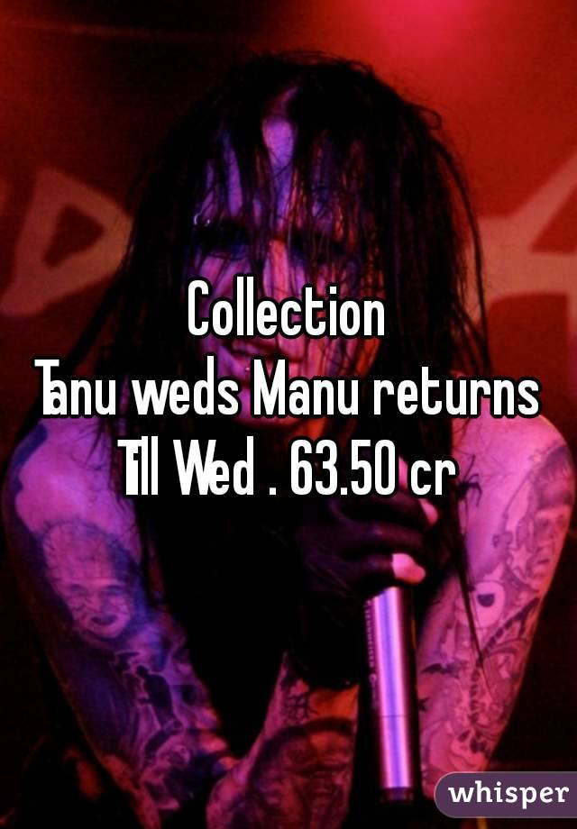 Collection
Tanu weds Manu returns
Till Wed . 63.50 cr