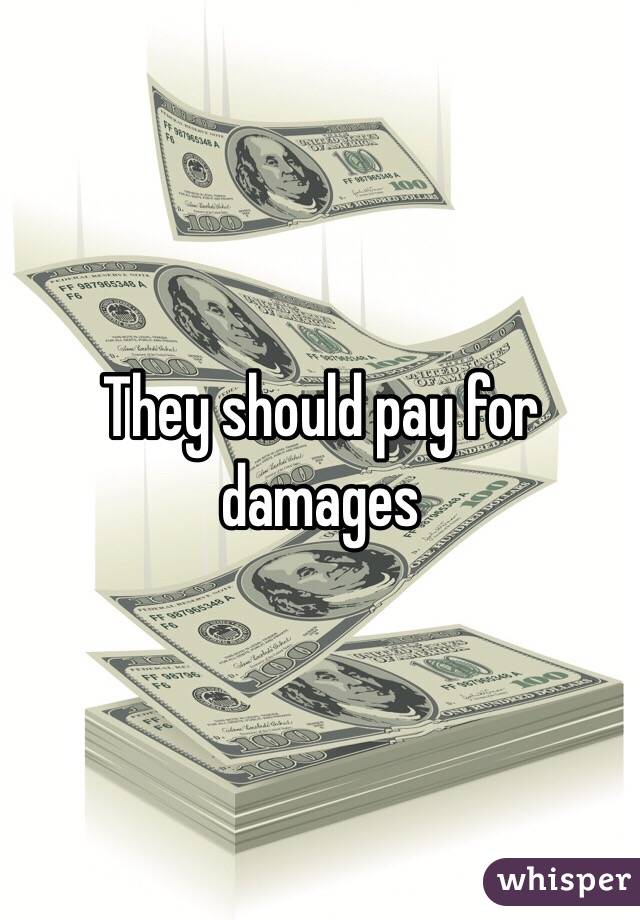 They should pay for damages 