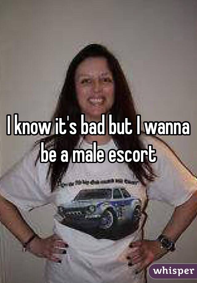 I know it's bad but I wanna be a male escort