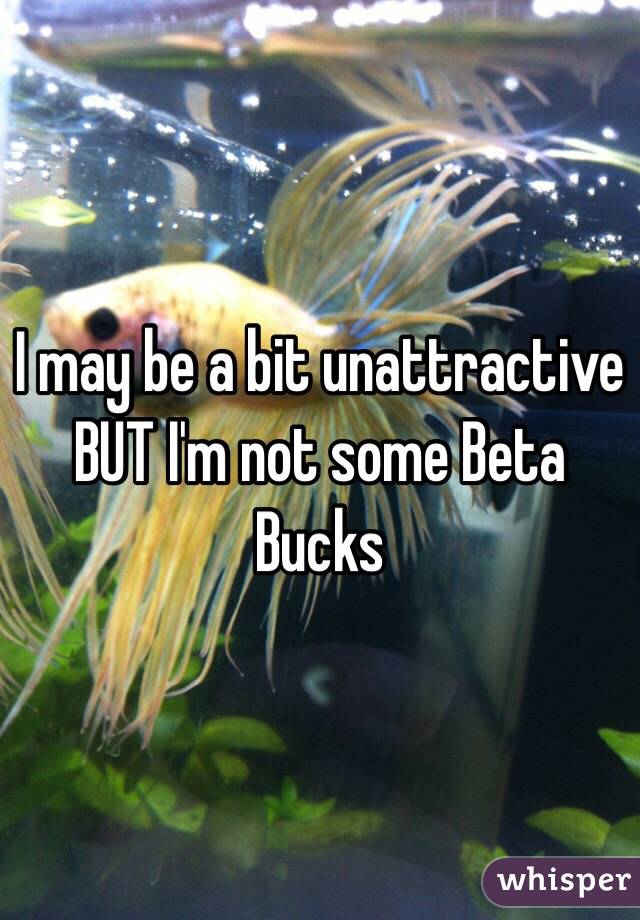 I may be a bit unattractive BUT I'm not some Beta Bucks 