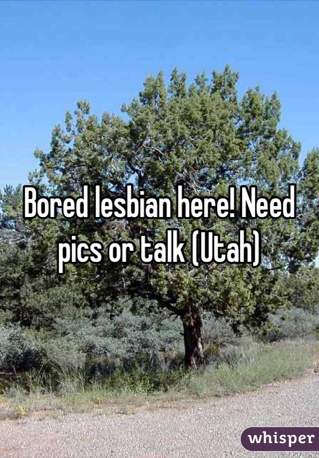 Bored lesbian here! Need pics or talk (Utah) 