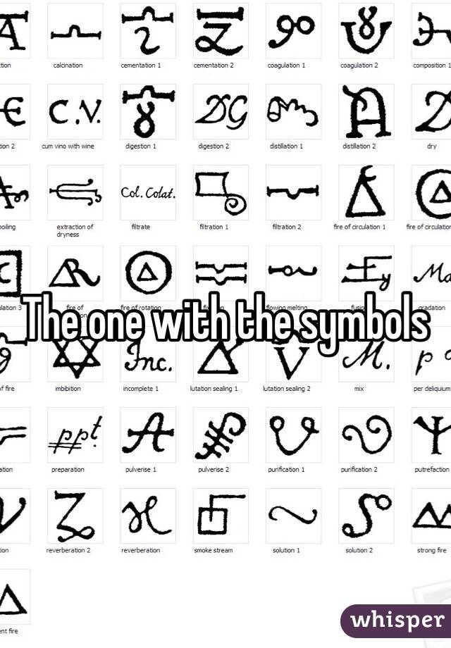 The one with the symbols
