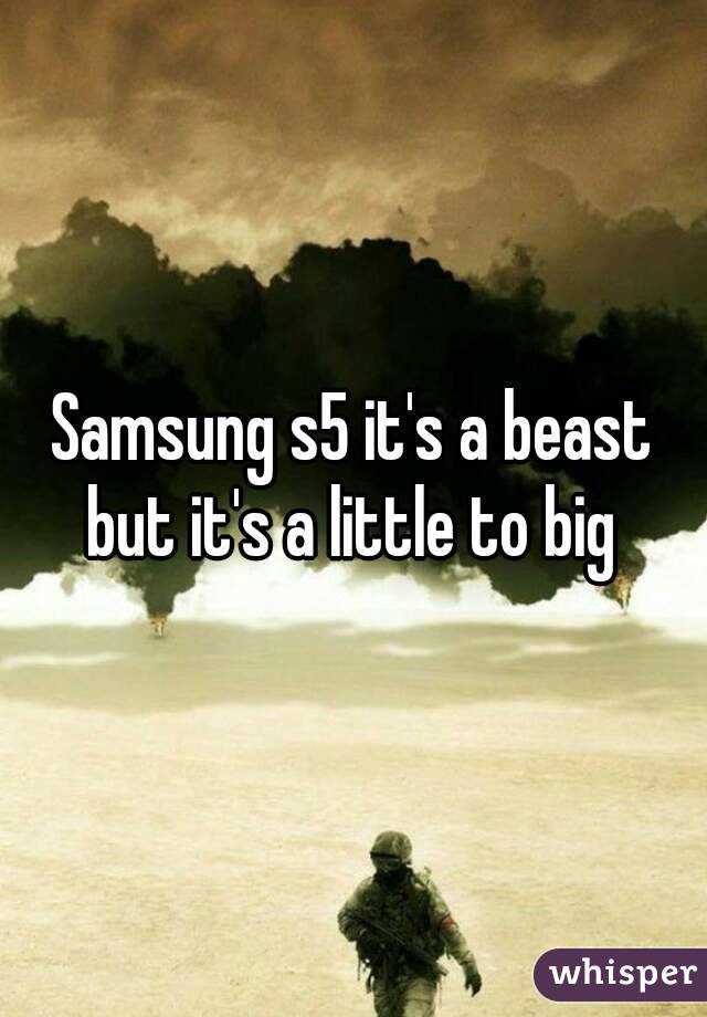 Samsung s5 it's a beast but it's a little to big 