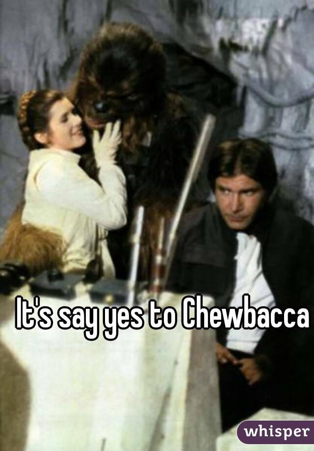 It's say yes to Chewbacca