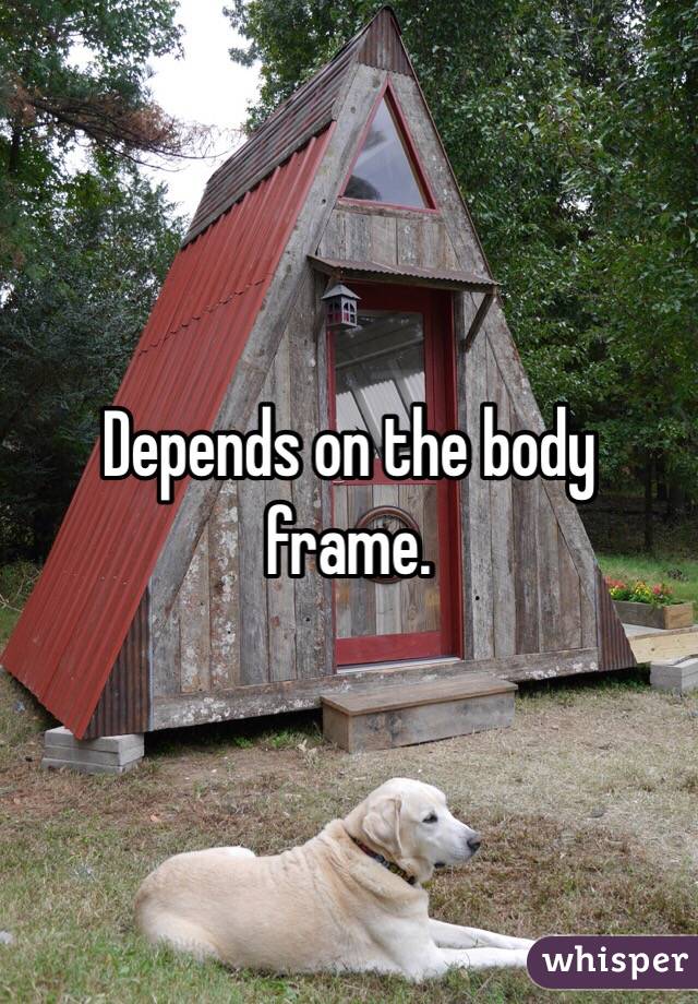 Depends on the body frame. 