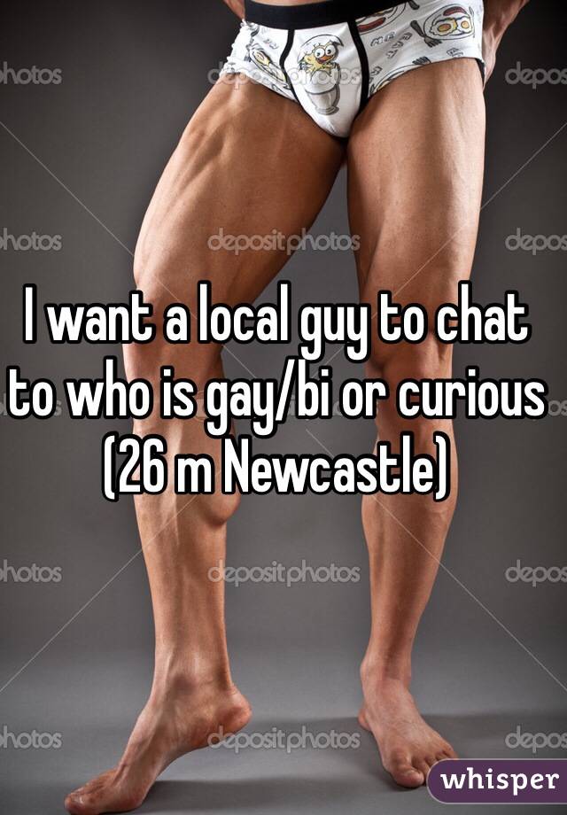 I want a local guy to chat to who is gay/bi or curious (26 m Newcastle)