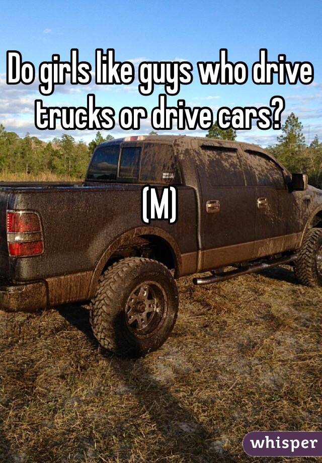 Do girls like guys who drive trucks or drive cars?

(M)
