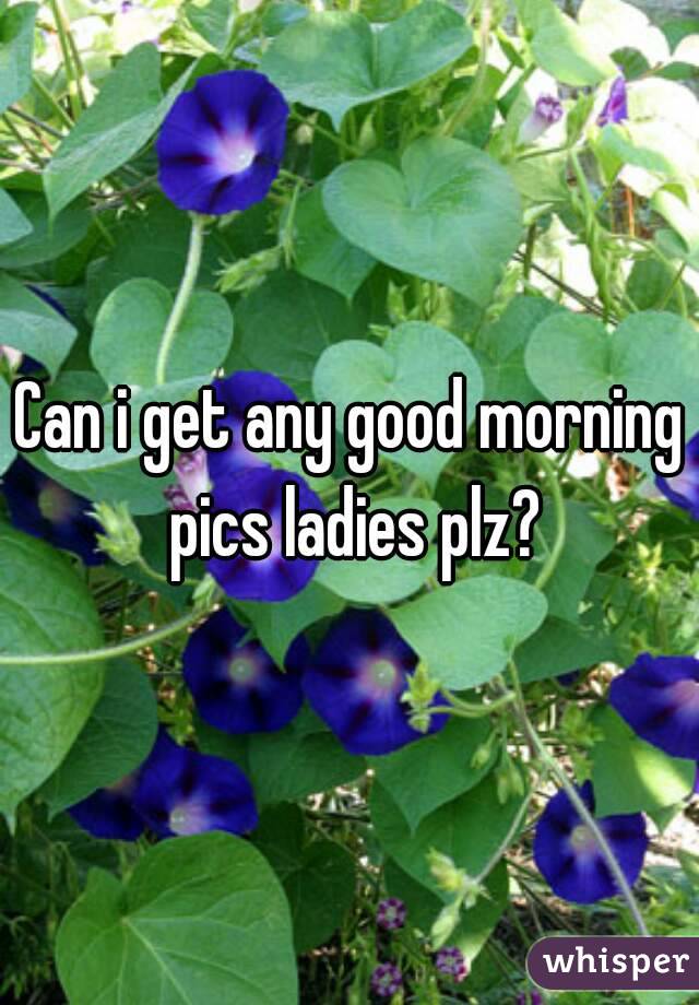 Can i get any good morning pics ladies plz?