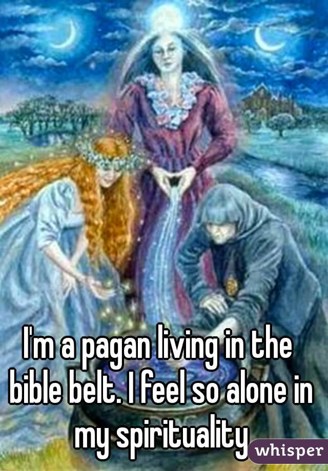 I'm a pagan living in the bible belt. I feel so alone in my spirituality
