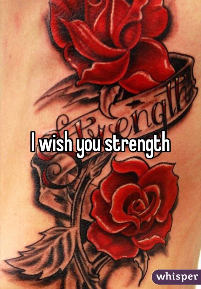I wish you strength