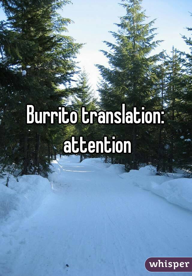 Burrito translation: attention