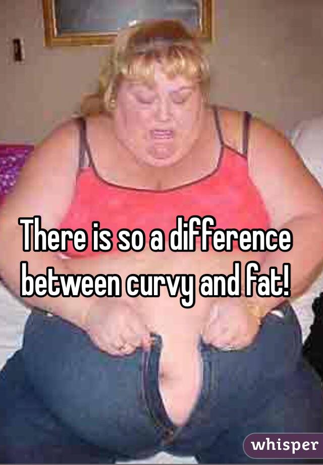 There is so a difference between curvy and fat!