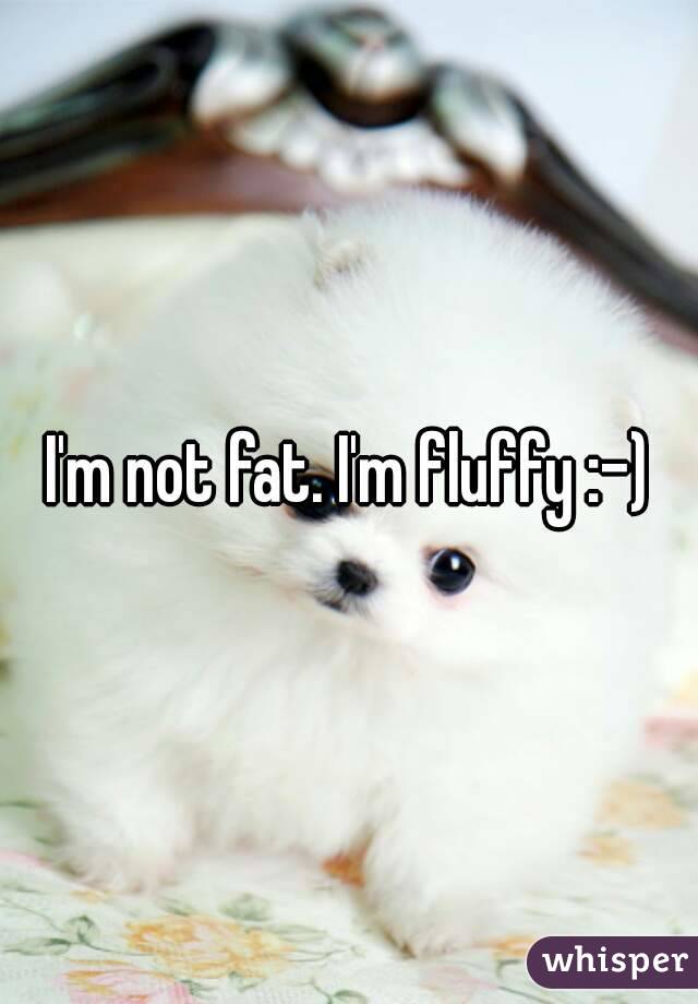 I'm not fat. I'm fluffy :-)