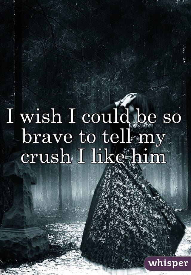 I wish I could be so brave to tell my crush I like him 