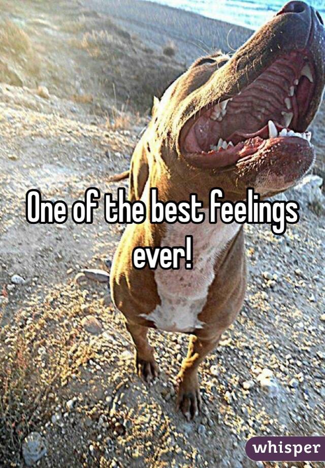 One of the best feelings ever! 