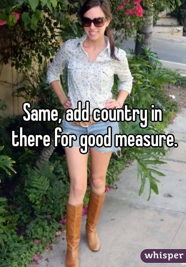Same, add country in there for good measure.