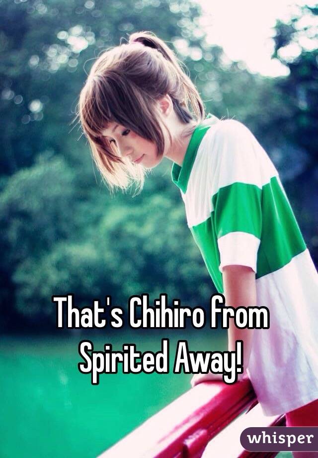 That's Chihiro from Spirited Away! 