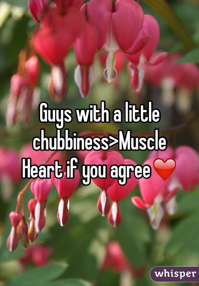Guys with a little chubbiness>Muscle 
Heart if you agree❤️