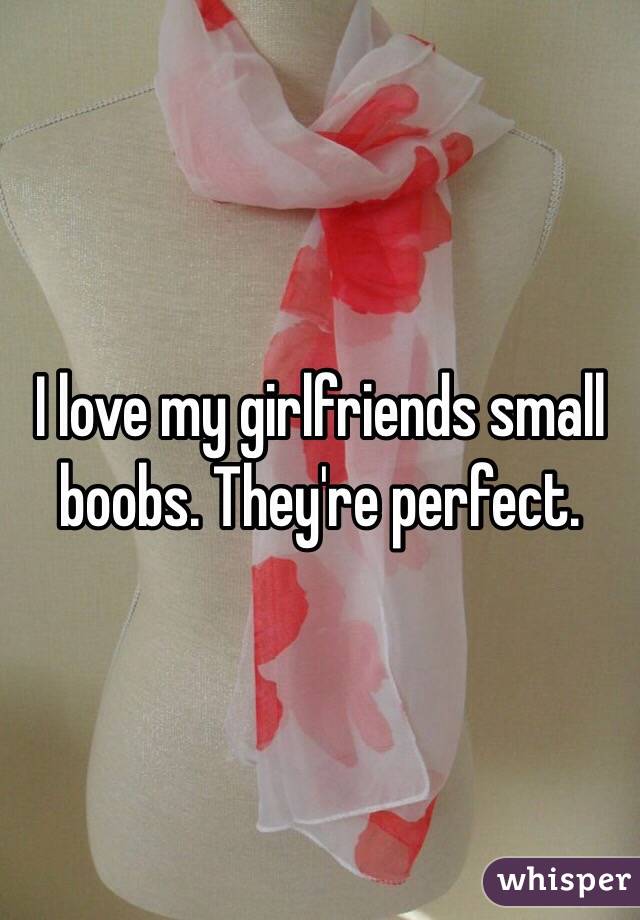 I love my girlfriends small boobs. They're perfect. 