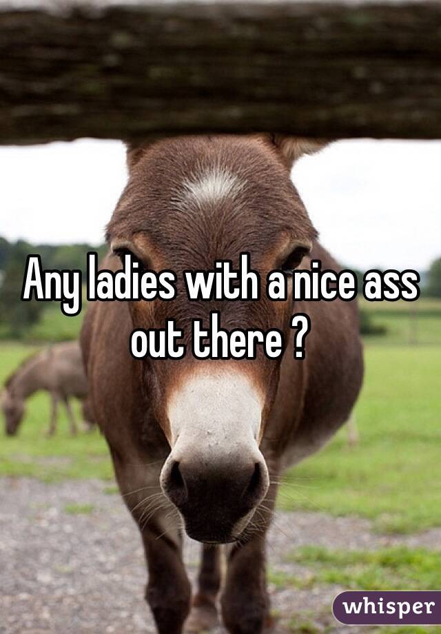 Any ladies with a nice ass out there ? 