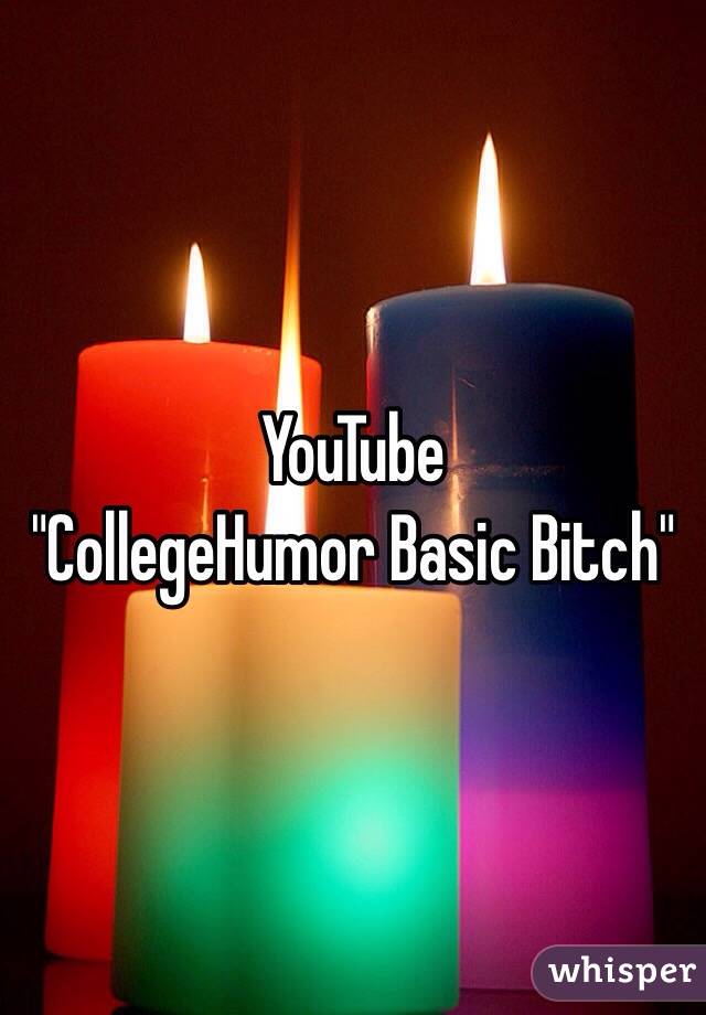 YouTube
 "CollegeHumor Basic Bitch"