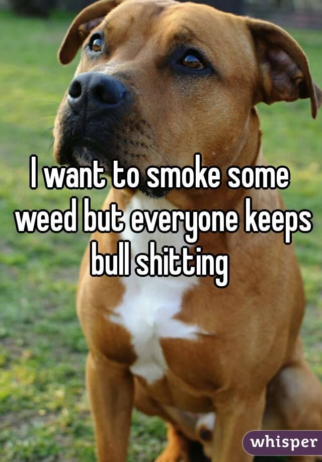 I want to smoke some weed but everyone keeps bull shitting 
