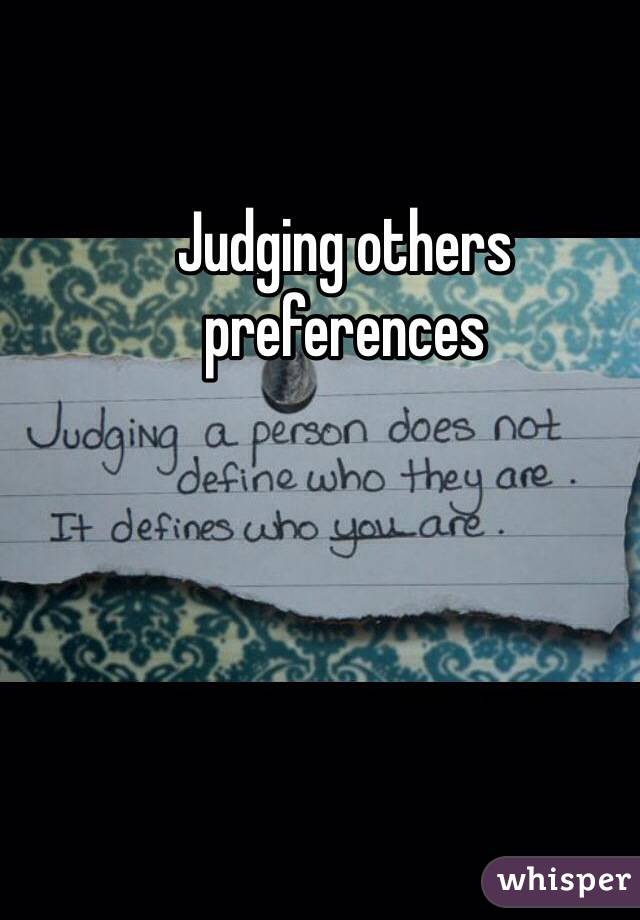 Judging others preferences 