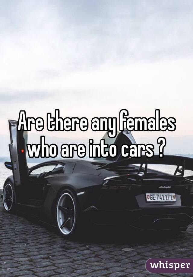 Are there any females who are into cars ?