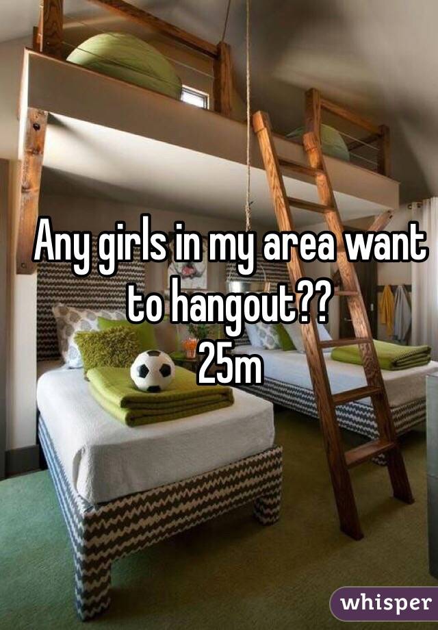 Any girls in my area want to hangout?? 
25m