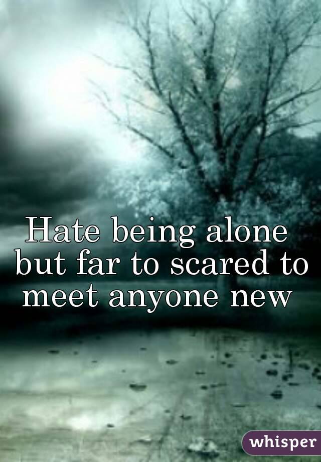 Hate being alone but far to scared to meet anyone new 