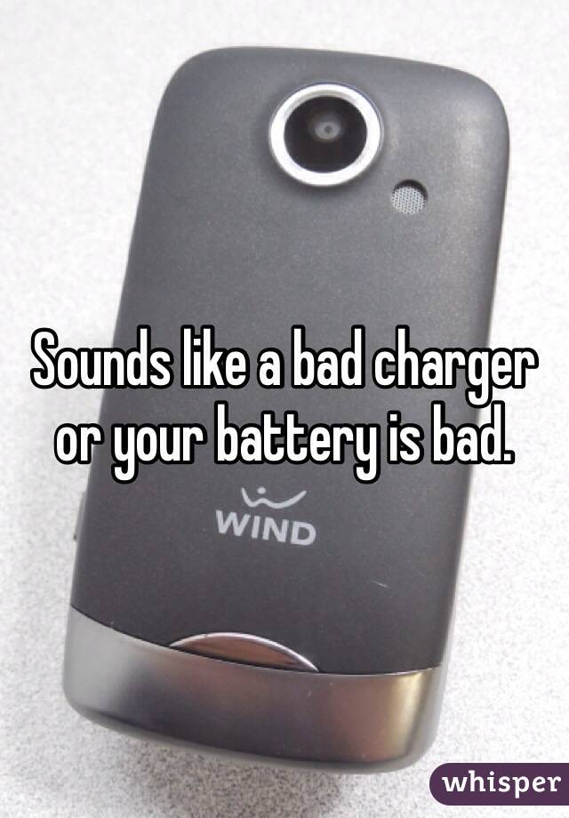 Sounds like a bad charger or your battery is bad.