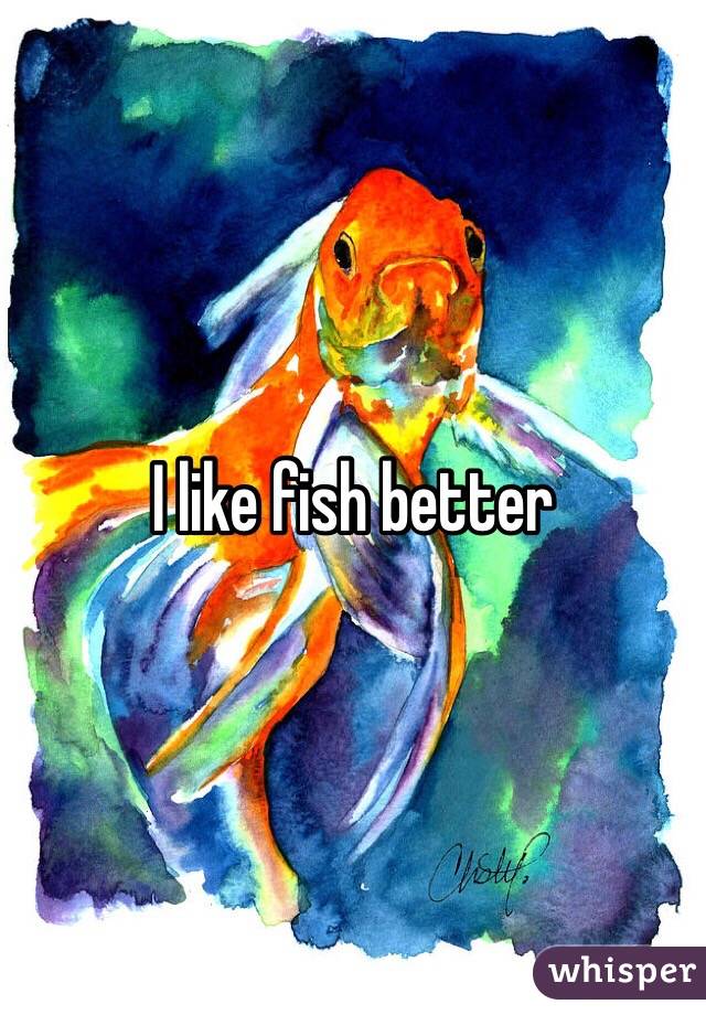 I like fish better