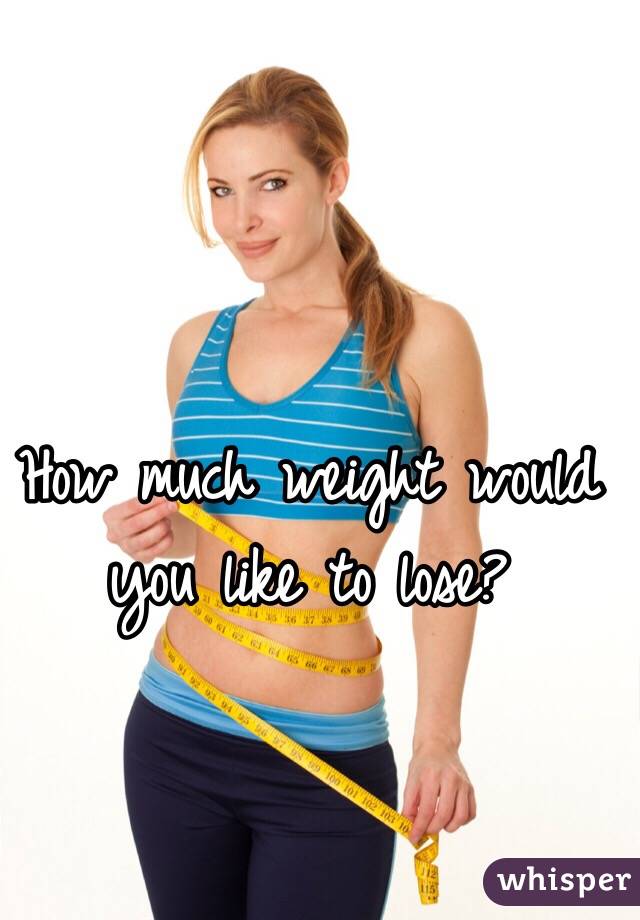 How much weight would you like to lose?