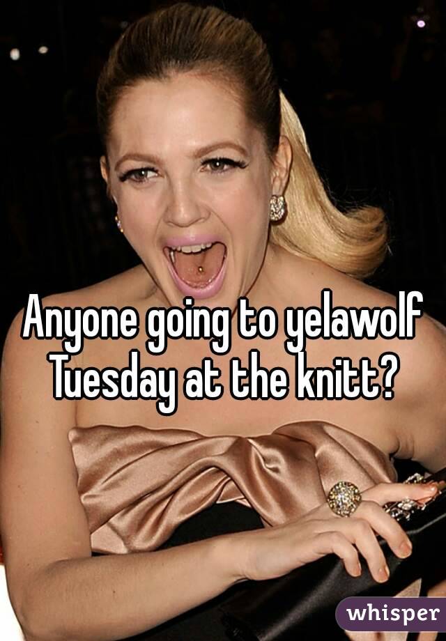 Anyone going to yelawolf Tuesday at the knitt? 