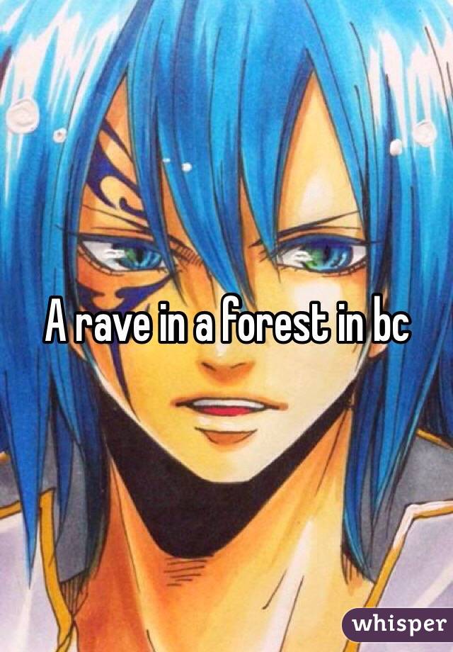A rave in a forest in bc
