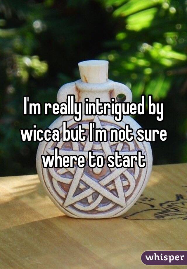 I'm really intrigued by wicca but I'm not sure where to start