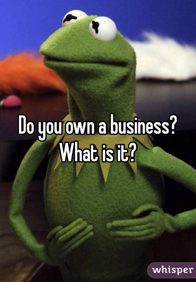 Do you own a business? What is it?