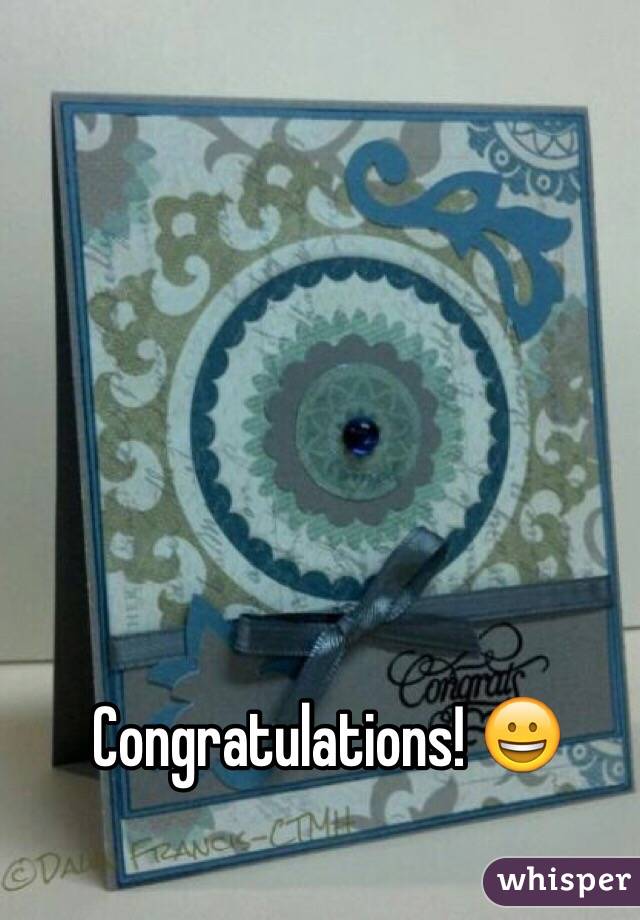 Congratulations! 😀