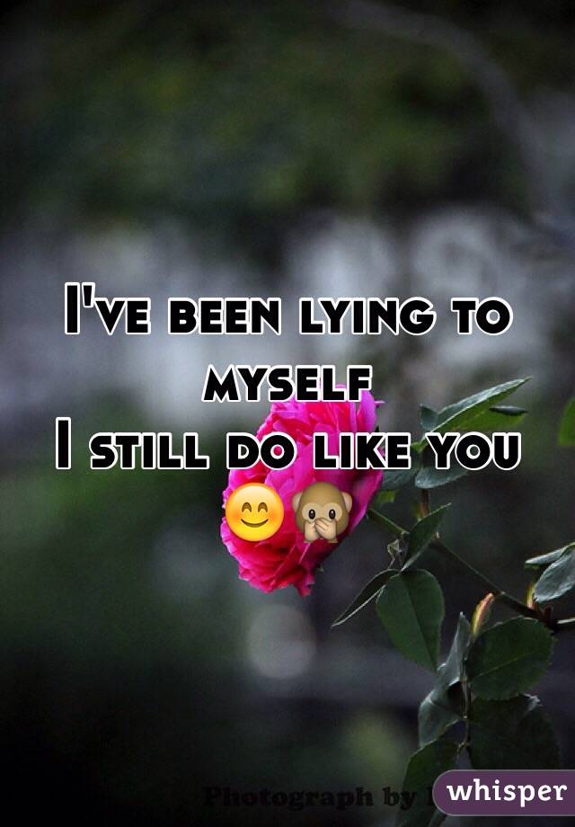 I've been lying to myself 
I still do like you 😊🙊